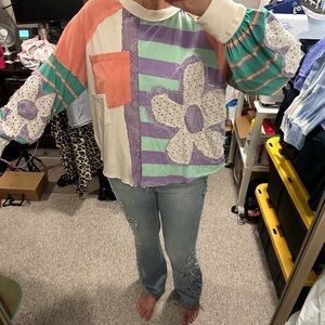 Oli & Hali Multicolor Patterned Top